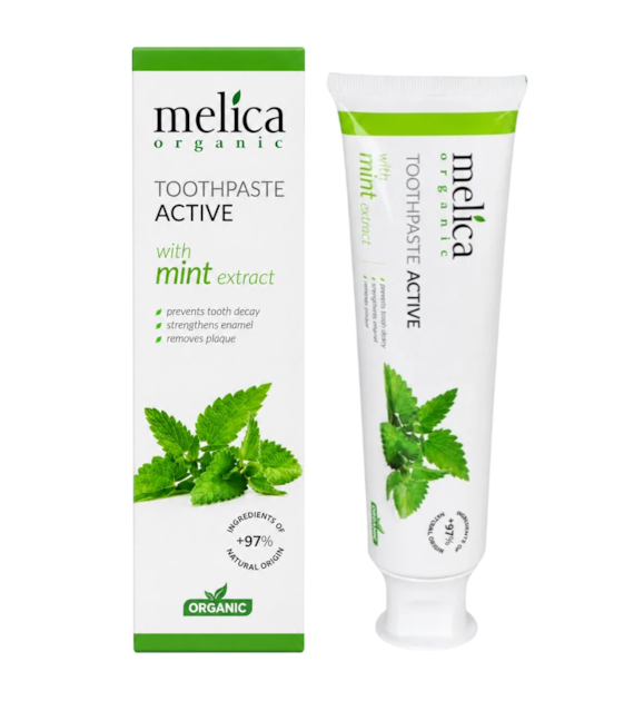 MELICA Pasta do zębów Active z ekstraktem z mięty bez fluoru 100ml