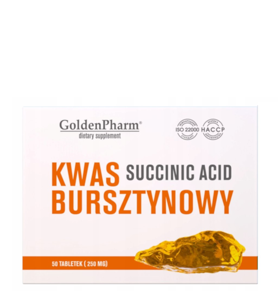 GOLDEN PHARM Kwas bursztynowy 50 tabletek