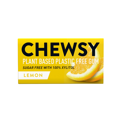 CHEWSY Gumy do żucia o smaku cytrynowym z ksylitolem 15g (10 gum)