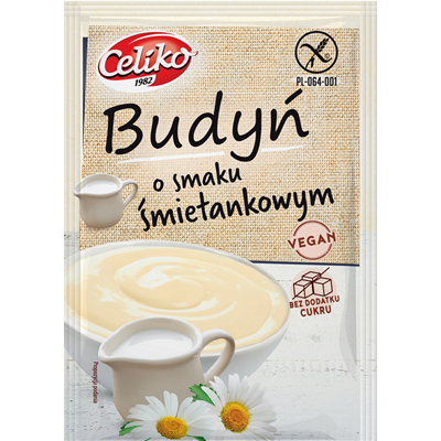 Budyń o smaku śmietankowym bezglutenowy bez dodatku cukru 40g CELIKO