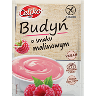 Budyń o smaku malinowym bezglutenowy bez dodatku cukru 40g CELIKO