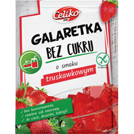 Galaretka o smaku truskawkowym bez cukru bezglutenowa 14g CELIKO