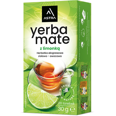 YERBA MATE z limonką herbatka 20*1,5g ASTRA