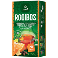 ROOIBOS herbatka z czerwonokrzewu z goździkiem i pomarańczą 20*1,5g ASTRA