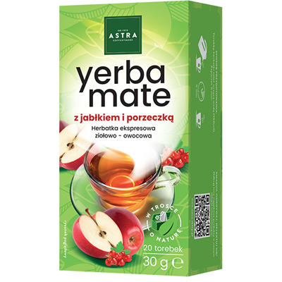 YERBA MATE z jabłkiem i porzeczką herbatka 20*1,5g ASTRA