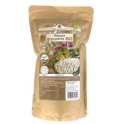 PIĘĆ PRZEMIAN Kasza gryczana niepalona BIO bezglutenowa 800g