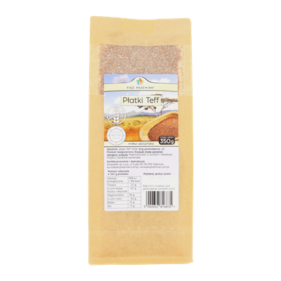 PIĘĆ PRZEMIAN Płatki TEFF bezglutenowe 350g