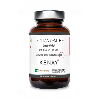 KENAY Folian 5-MTHF Quatrefolic 400mcg, 60kaps. - aktywny kwas foliowy