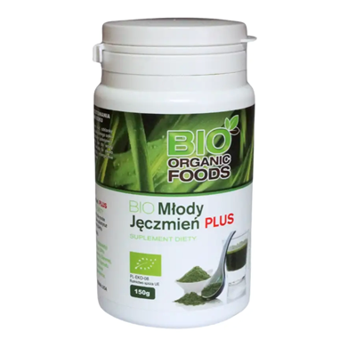 BIO Młody jęczmień PLUS 150g BIO ORGANIC FOODS (jęczmień, lucerna, pszenica, owies, kamut)