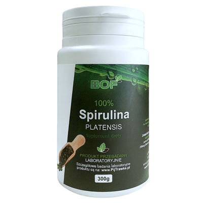 100% Spirulina Platensis 300g (200mg, 1500tabl.) BOF