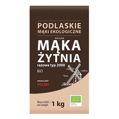 Mąka żytnia razowa typ 2000 BIO 1kg BIOLIFE - PODLASKIE EKOLOGICZNE