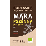Mąka pszenna jasna typ 550 BIO 1kg BIOLIFE - PODLASKIE EKOLOGICZNE