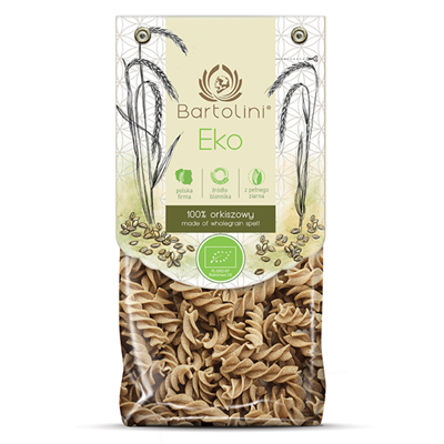 BARTOLINI Makaron orkiszowy pełnoziarnisty świderek nr 2 BIO 250g