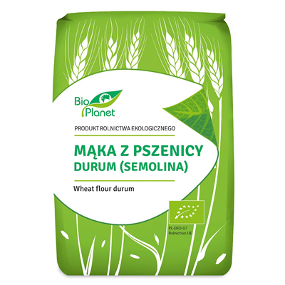 BIO PLANET Mąka z pszenicy durum (semolina) BIO 1kg