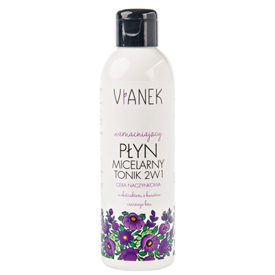 VIANEK Wzmacniający płyn micelarny i tonik 2w1 200ml (cera naczynkowa)