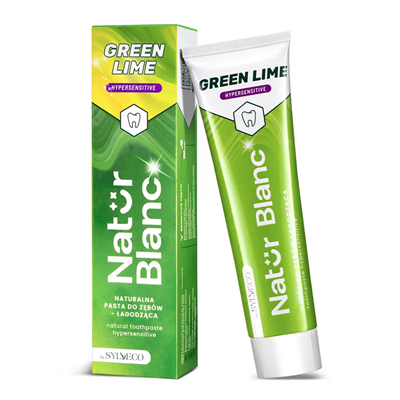 NATUR BLANC Pasta do zębów bez fluoru GREEN LIME łagodząca nadwrażliwość 100ml SYLVECO