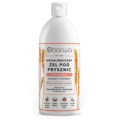 Hipoalergiczny żel pod prysznic z ekstraktem z pszenicy 400ml BARWA