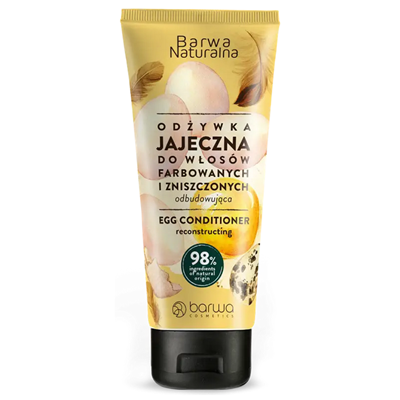 Odżywka jajeczna w tubie do włosów farbowanych i zniszczonych 200ml BARWA NATURALNA