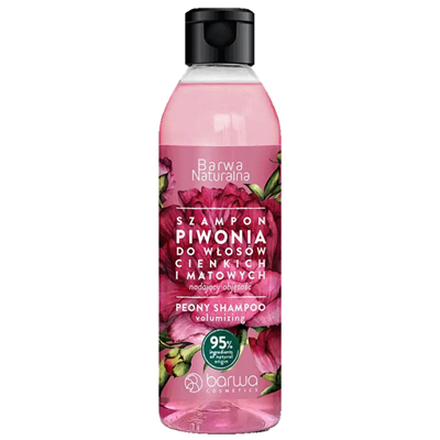 Szampon piwonia do włosów cienkich i matowych 300ml BARWA NATURALNA