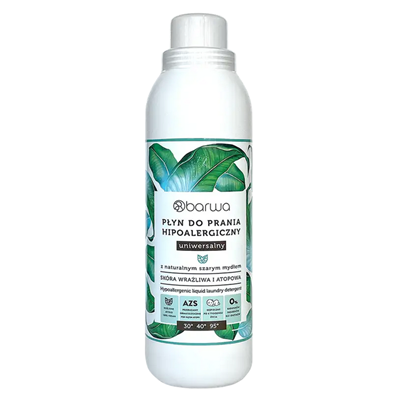 Hipoalergiczny płyn do prania z szarym mydłem 1000ml BARWA