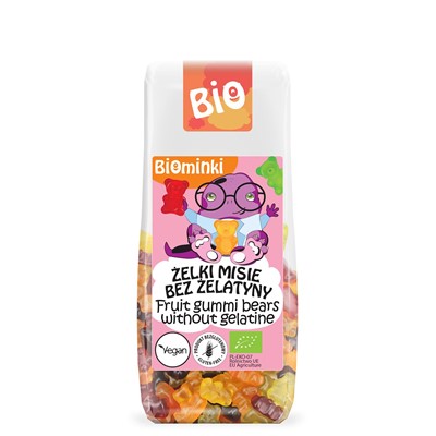 BIOMINKI Żelki misie bez żelatyny bezglutenowe BIO 100g