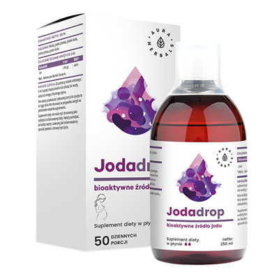 AURA HERBALS JodaDrop w płynie 250ml - bioaktywne źródło jodu