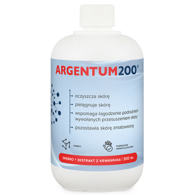 AURA HERBALS Argentum200 srebro + ekstrakt z krwawnika tonik 500ml