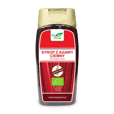 BIO PLANET Syrop z agawy ciemny bezglutenowy BIO 350g (250ml)
