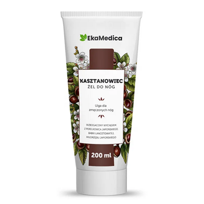 EkaMedica Żel do nóg kasztanowiec + miłorząb + babka + perełkowiec 200ml