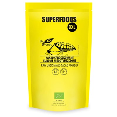 SUPERFOODS Kakao sproszkowane surowe nieodtłuszczone BIO 400g BIO PLANET