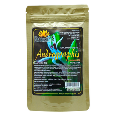 PROHERBIS Andrographis Paniculata - ziele mielone 50g (brodziuszka wiechowata)