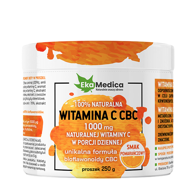 Ekamedica Witamina C CBC 250g + GRATIS CZARNUSZKA +D3 kaps