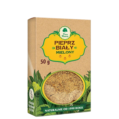 Pieprz biały mielony 60g DARY NATURY