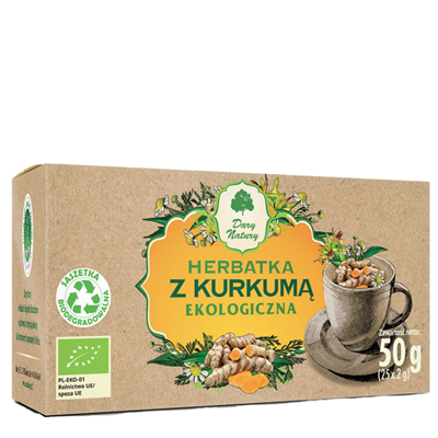 Herbatka z Kurkumą fix BIO 25*2g DARY NATURY