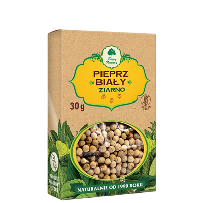 Pieprz biały ziarnisty 30g DARY NATURY
