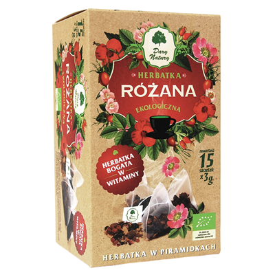 Herbatka Różana w piramidkach BIO 15*3g DARY NATURY