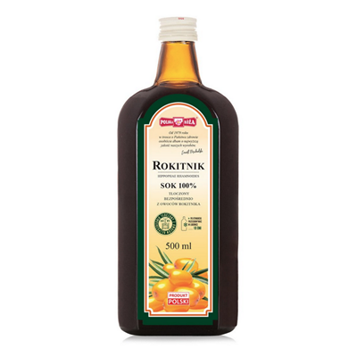 ROKITNIK sok 100% 500ml bez cukru POLSKA RÓŻA