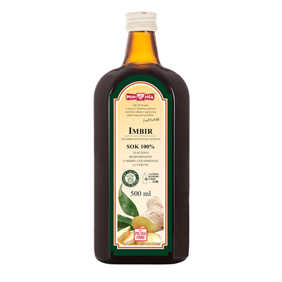 IMBIR sok 100% 500ml bez cukru POLSKA RÓŻA