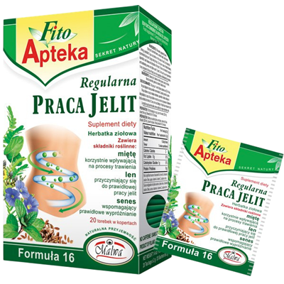 F16 Regularna Praca Jelit herbatka 20*2g MALWA
