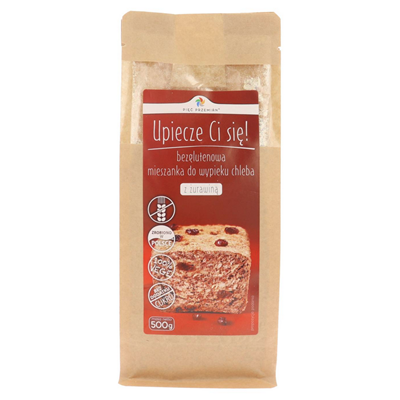 PIĘĆ PRZEMIAN Mieszanka do wypieku chleba z żurawiną bezglutenowa 500g