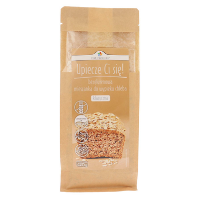 PIĘĆ PRZEMIAN Mieszanka do wypieku chleba klasyczna bezglutenowa 420g