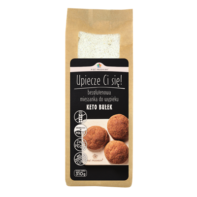 PIĘĆ PRZEMIAN Mieszanka do wypieku bułek KETO bezglutenowych 310g