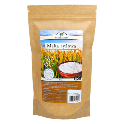 PIĘĆ PRZEMIAN Mąka ryżowa biała bezglutenowa 500g