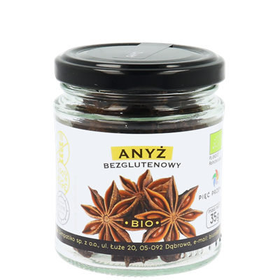 PIĘĆ PRZEMIAN Anyż gwiazdki bezglutenowy BIO 35g