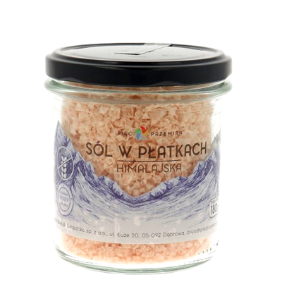 PIĘĆ PRZEMIAN Sól himalajska różowa w płatkach bezglutenowa 180g