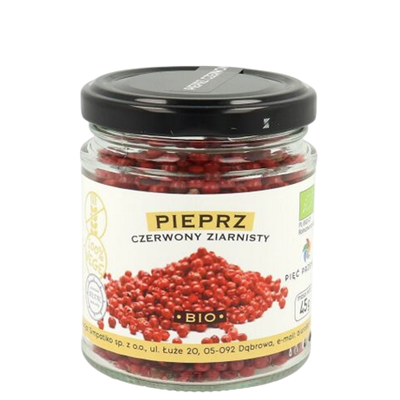 PIĘĆ PRZEMIAN Pieprz czerwony ziarnisty bezglutenowy BIO 45g