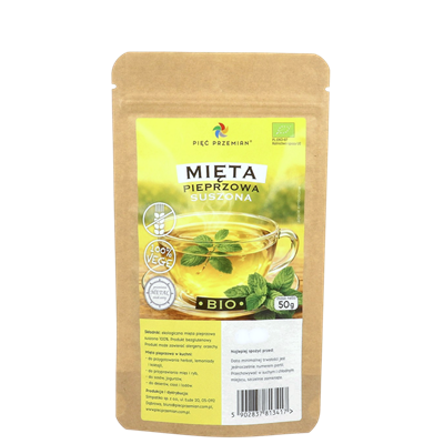 PIĘĆ PRZEMIAN Mięta pieprzowa suszona BIO 50g