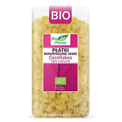 BIO PLANET Płatki kukurydziane jasne bez dodatku cukrów BIO 250g