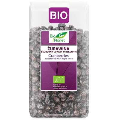 BIO PLANET Żurawina słodzona sokiem jabłkowym BIO 400g