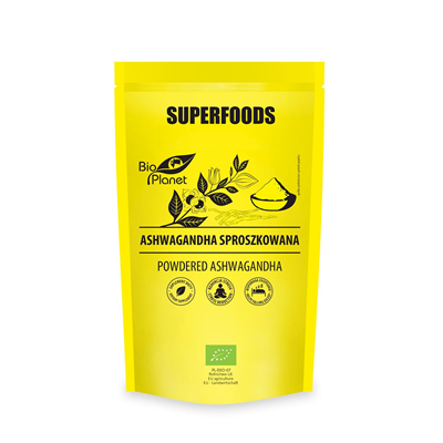 SUPERFOODS Ashwagandha korzeń w proszku BIO 150g BIO PLANET